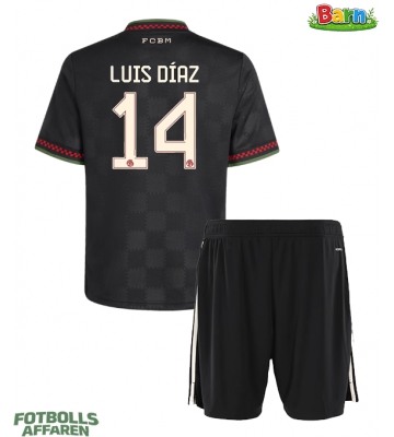 Bayern Munich Luis Diaz #14 Tredjeställ Barn 2025-26 Kortärmad (+ Korta byxor)